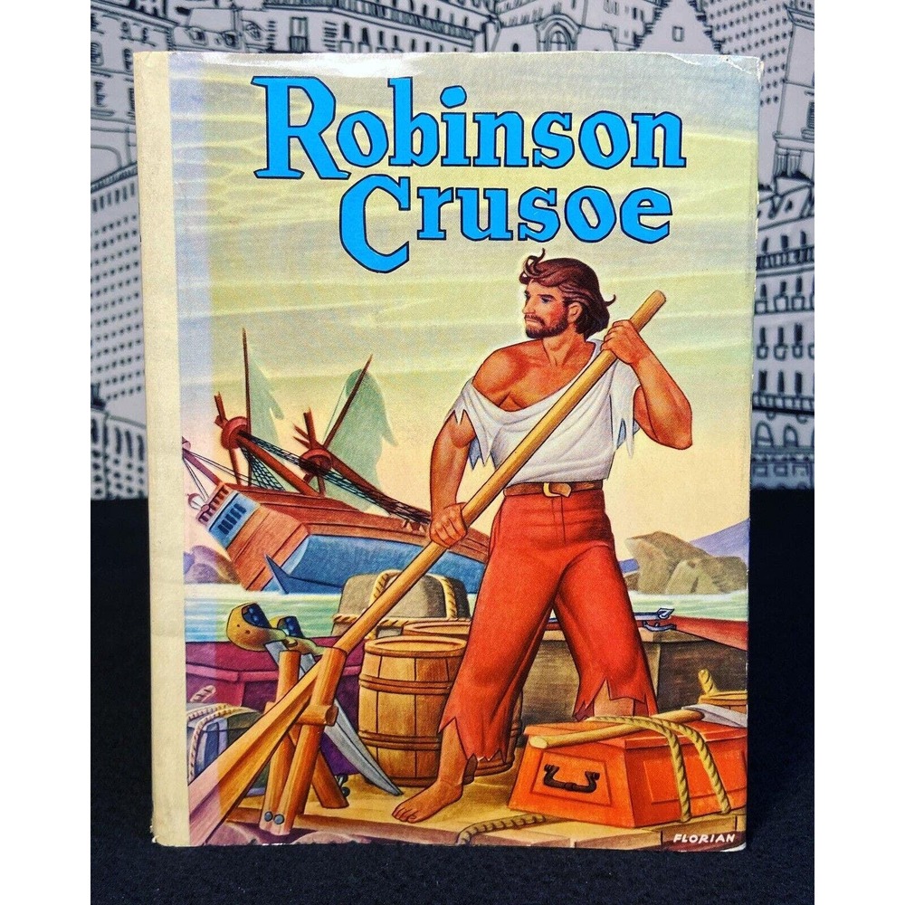 Robinson Crusoe by Daniel Defoe - Vintage Undated, Whitman Publishing Co. W/ DJ